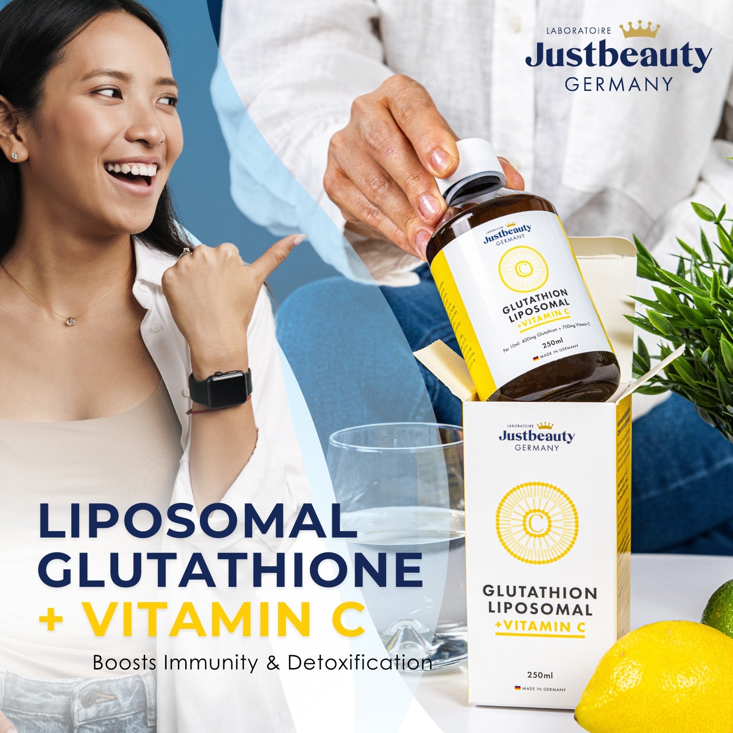 LIPO-GLOW – Liposomal Glutathione & Vitamin C – Justbeauty Germany
