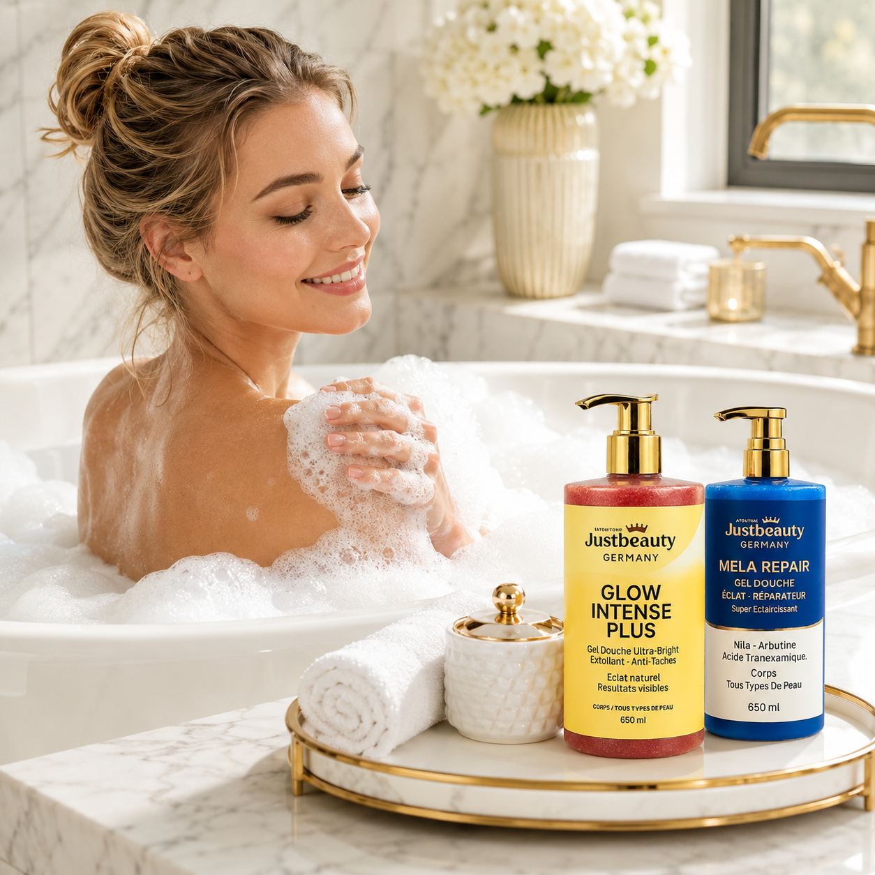 ROUTINE DOUCHE ANTI-TACHES – DUO ÉCLAT & UNIFORMITÉ | 650 ML