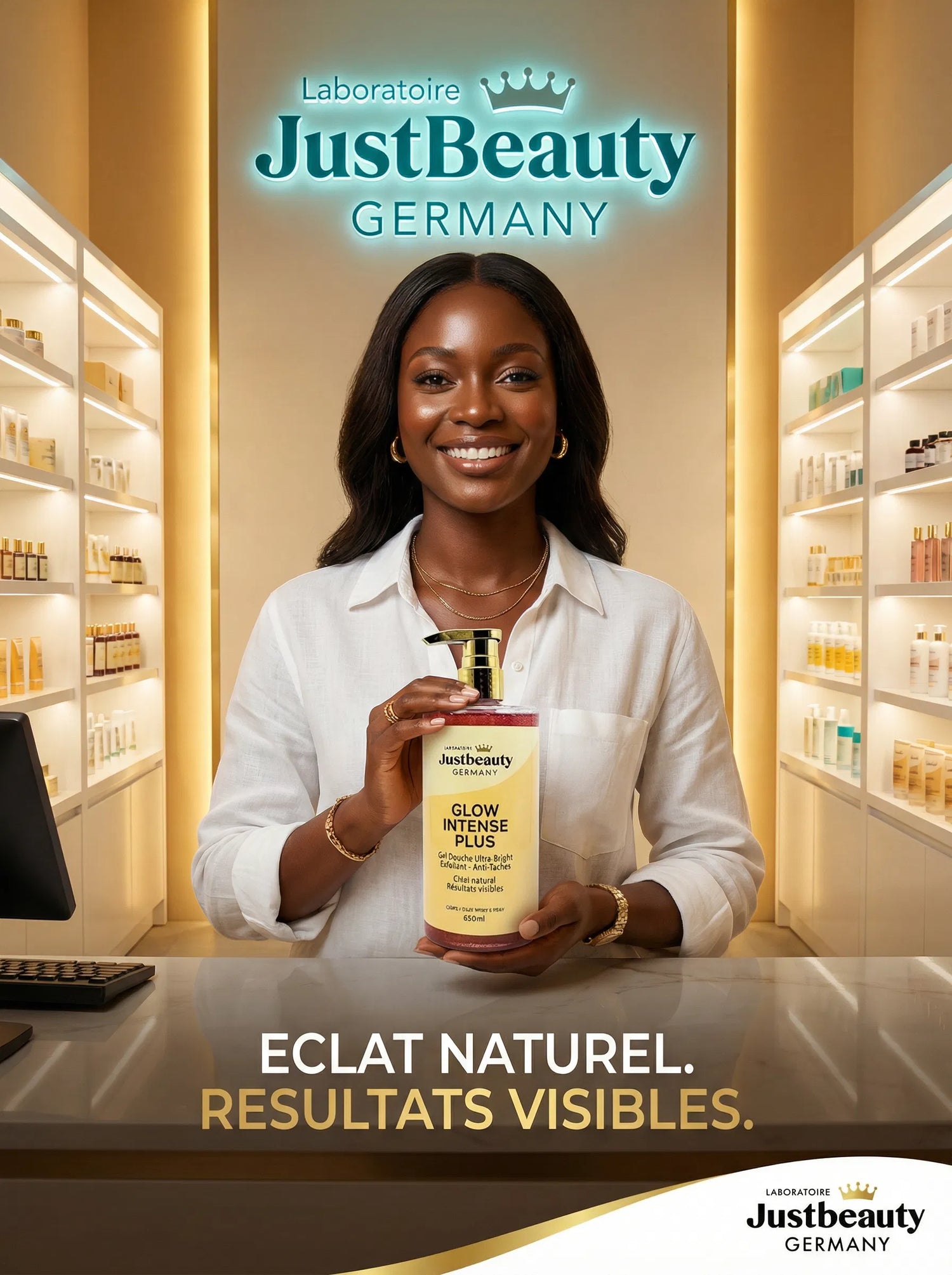 GEL DOUCHE GLOW INTENSE PLUS - ÉCLAIRCISSANT 650ML