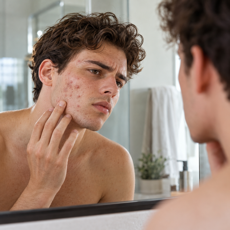 Peau sujette aux imperfections et aux marques