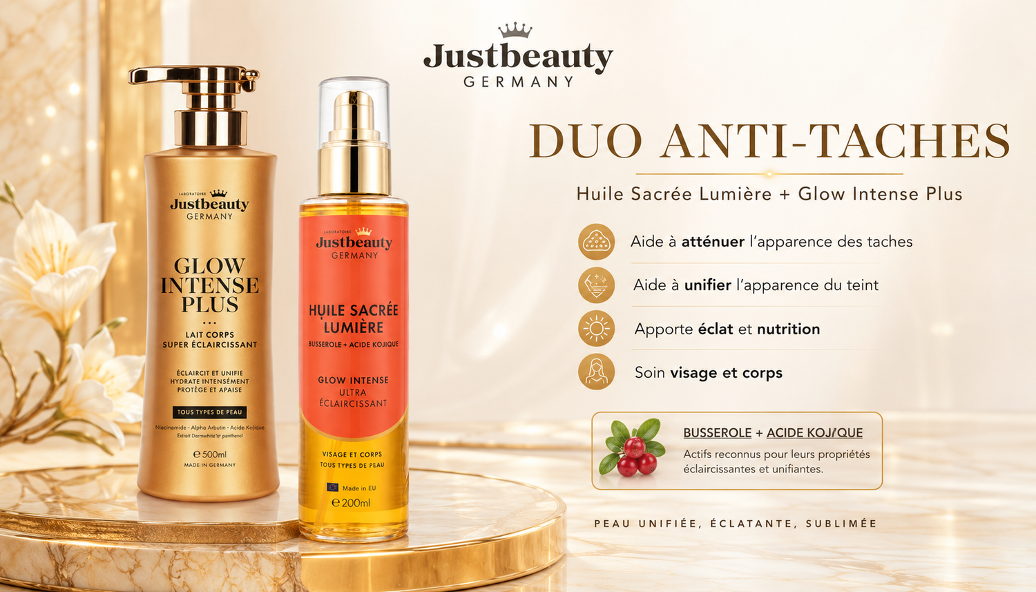 DUO GLOW INTENSE SUPER AUFHELLEND – DIE ULTIMATIVE KOMBINATION GEGEN FLECKEN & FÜR STRAHLENDE HAUT