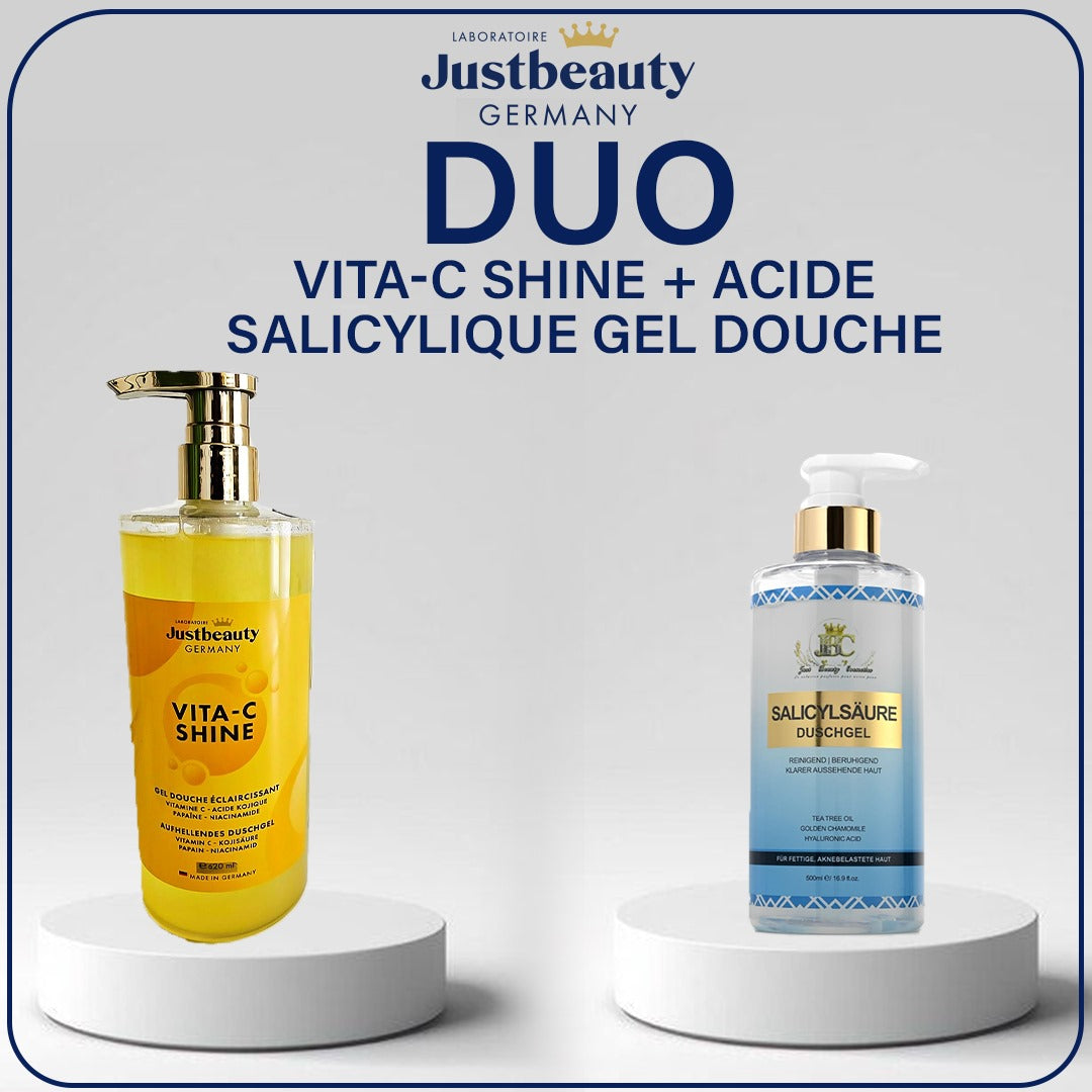 DUO GEL DOUCHE: VITAMINE C - ACIDE SALYCILIQUE