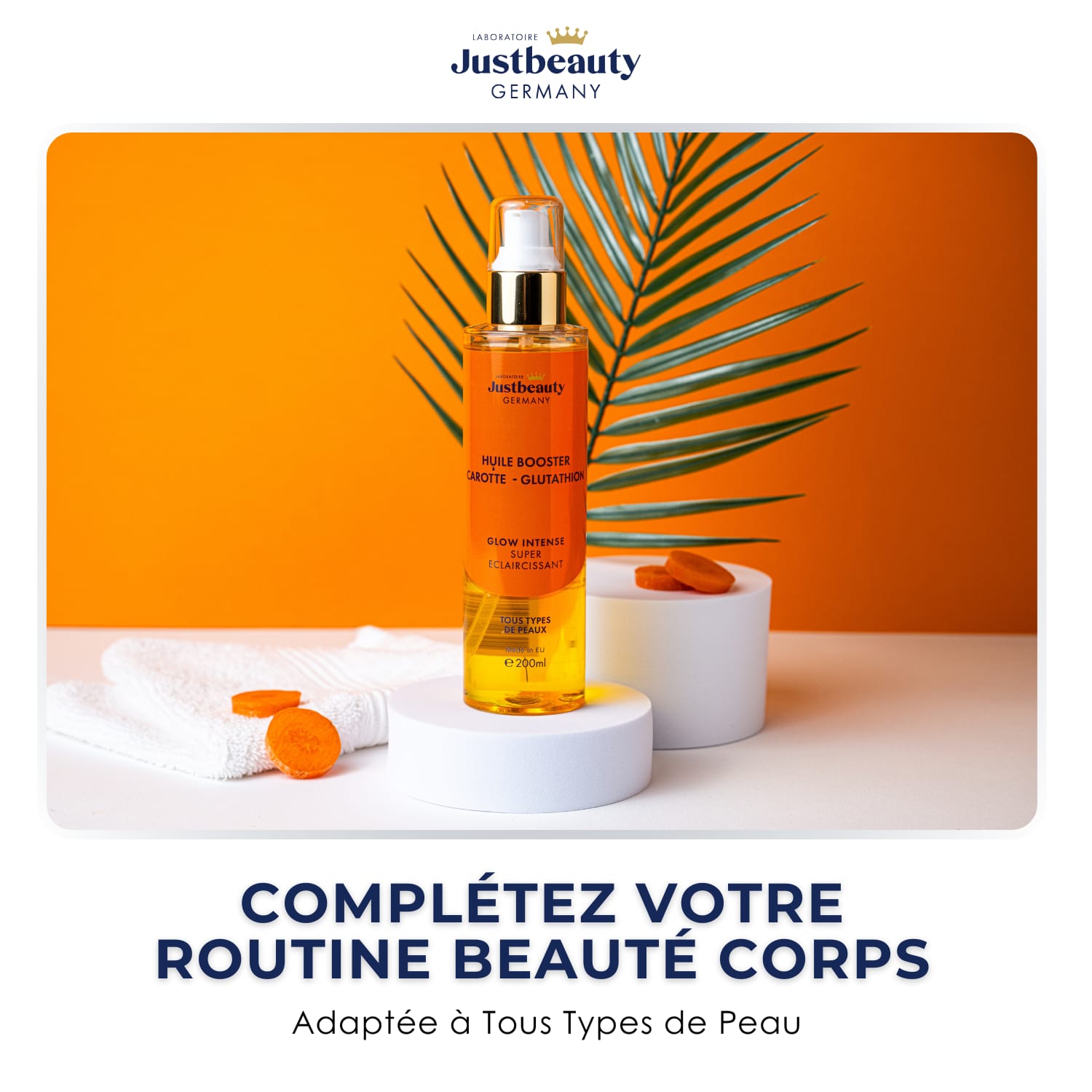 HUILE BOOSTER ÉCLAT NATURE – CAROTTE & GLUTATHION 200ml