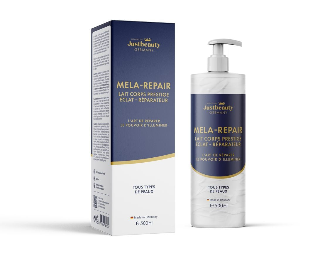 MELA REPAIR – LAIT CORPS PRESTIGE ÉCLAT UNIFORME 500ML