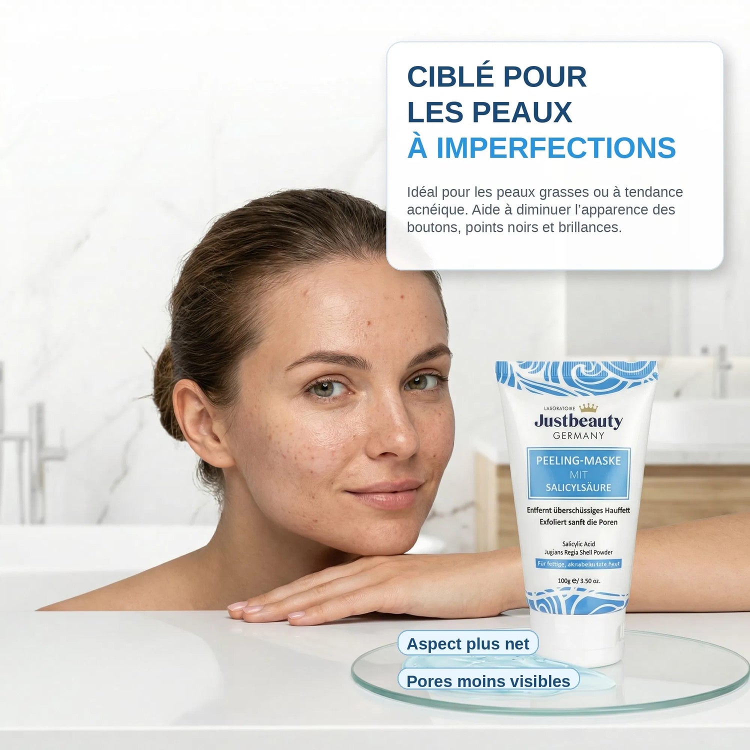 PURE SKIN SOLUTION – Masque Purifiant Anti-Acné & Anti-Imperfections 100g