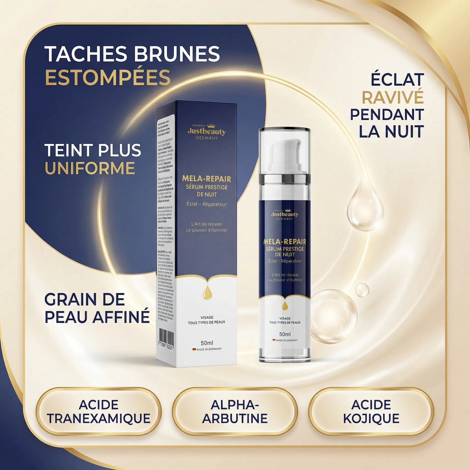 MELA REPAIR  - SÉRUM PRESTIGE DE NUIT – L’ARME ABSOLUE CONTRE LES TACHES & LE MELASMA 50ml