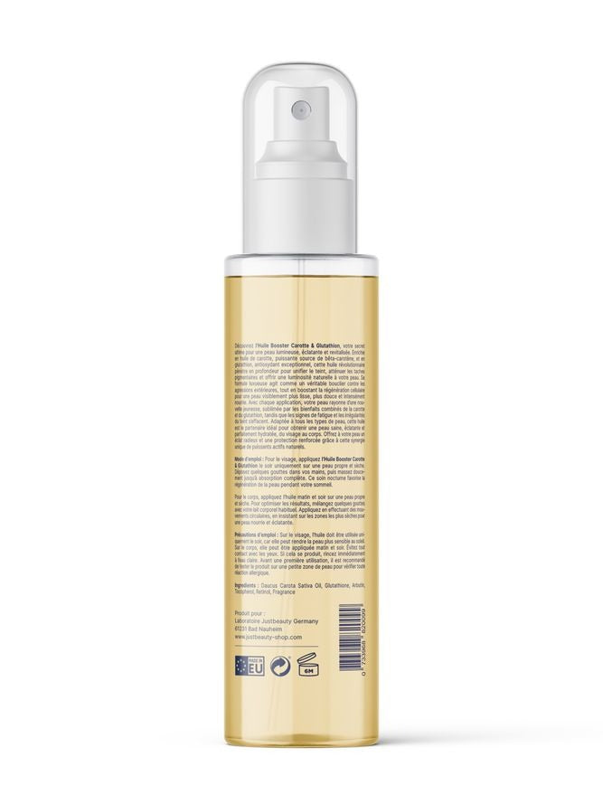 HUILE BOOSTER ÉCLAT NATURE – CAROTTE & GLUTATHION 100ml