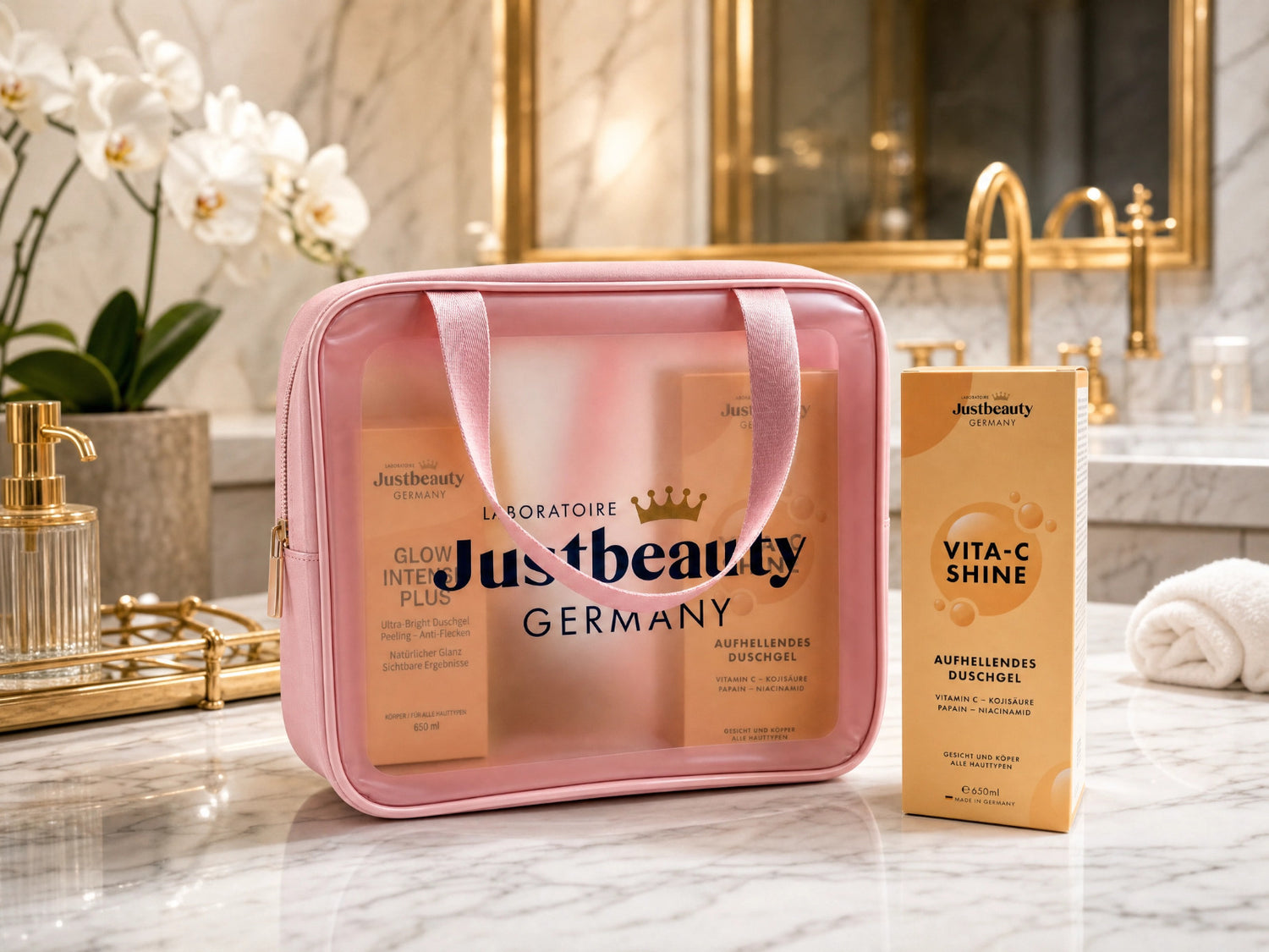 JUSTBEAUTY GERMANY PREMIUM BEAUTY BAG – TRAVEL SIZE