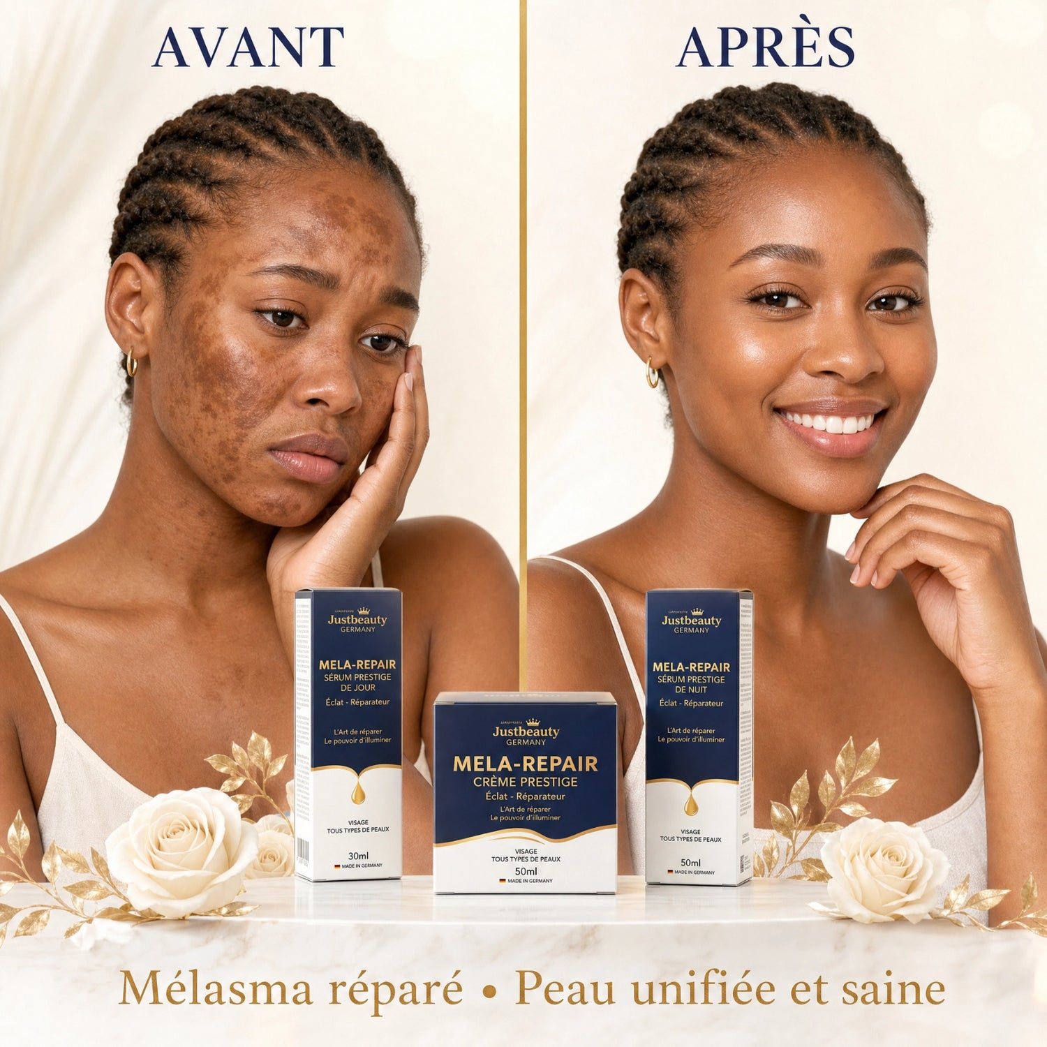 MELA REPAIR FACE REPAIR KIT – DAY & NIGHT ANTI-DARK SPOT ROUTINE | 3 PIECES