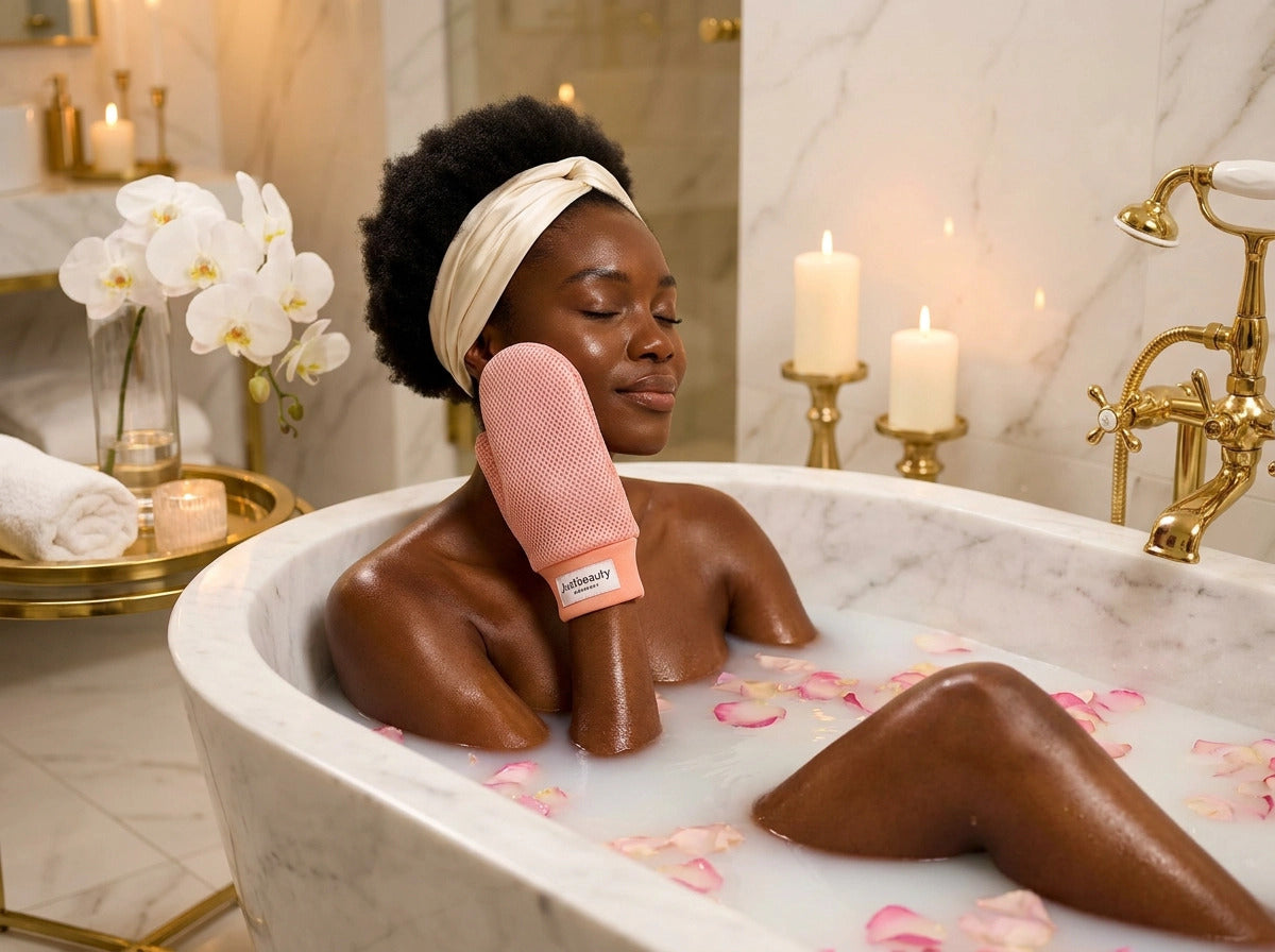 DOUBLE-SIDED EXFOLIATING GLOVE – FOR BODY & FACE