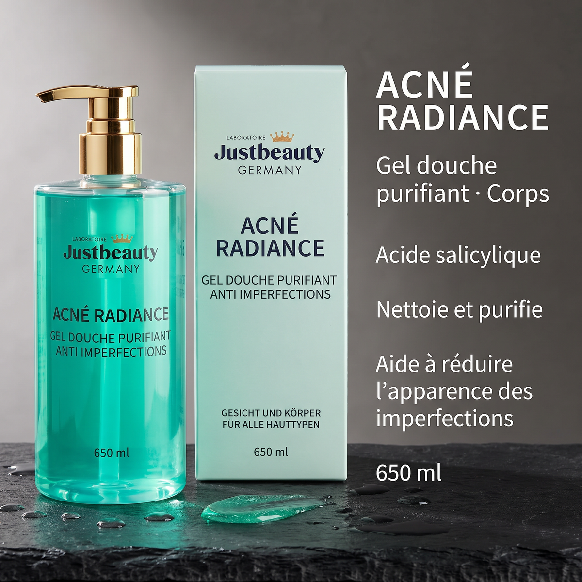 GEL DOUCHE PURIFIANT ANTI-IMPERFECTIONS HAUTE PERFORMANCE - 650ML