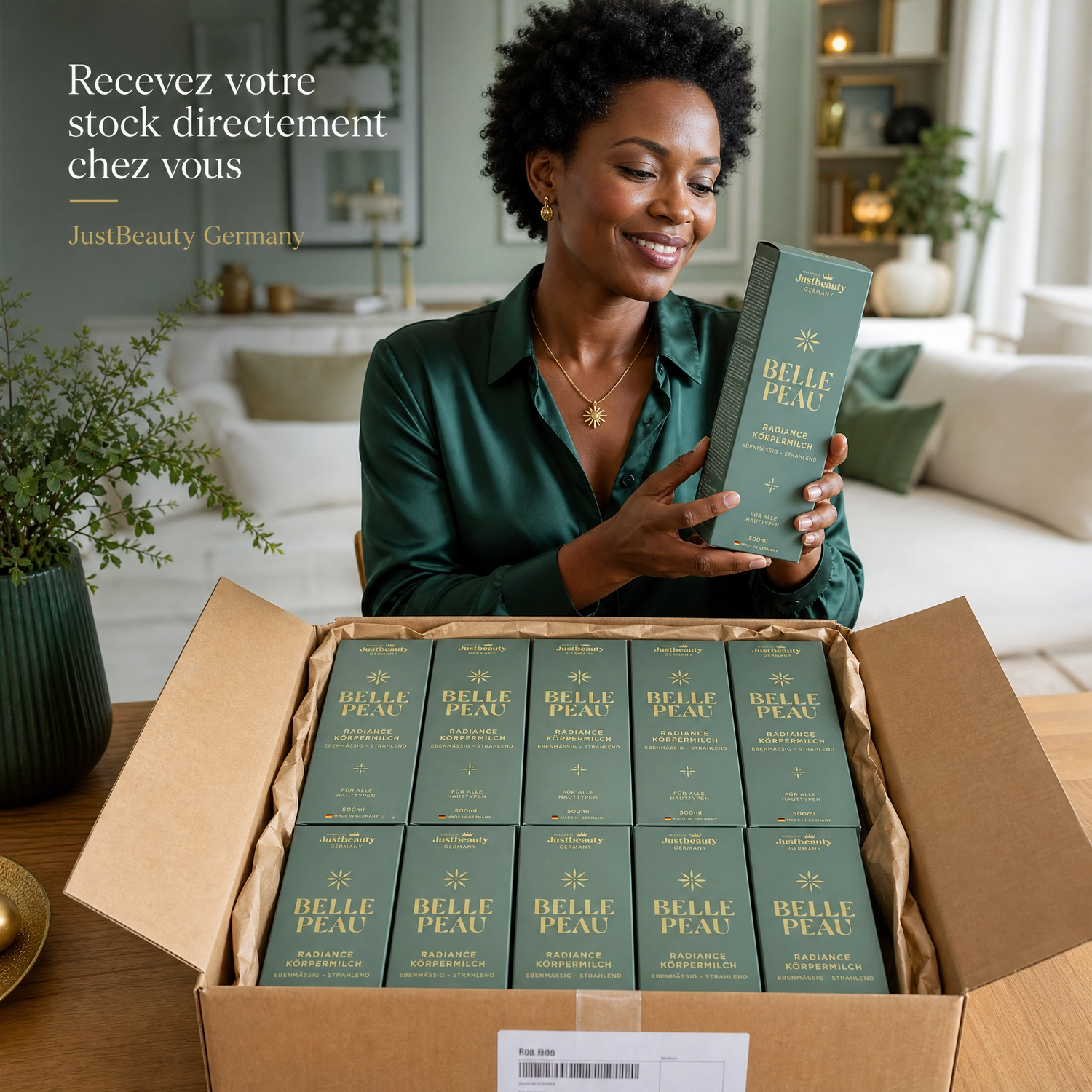 Pack Lancement Revendeur BELLE PEAU – 10 Laits Corporels de 500 ml