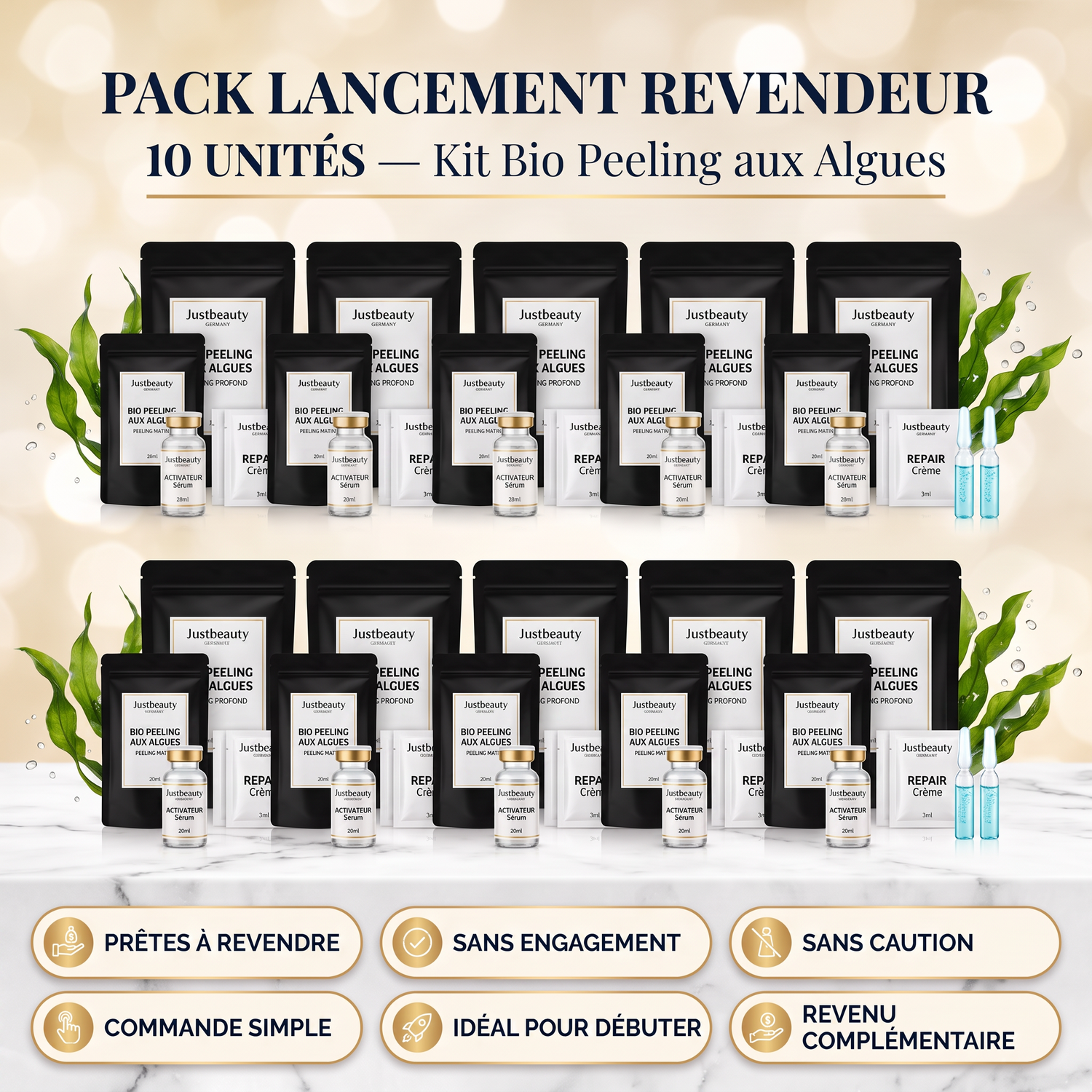 Pack Lancement Revendeur PEELING AUX ALGUES – 10 Kits