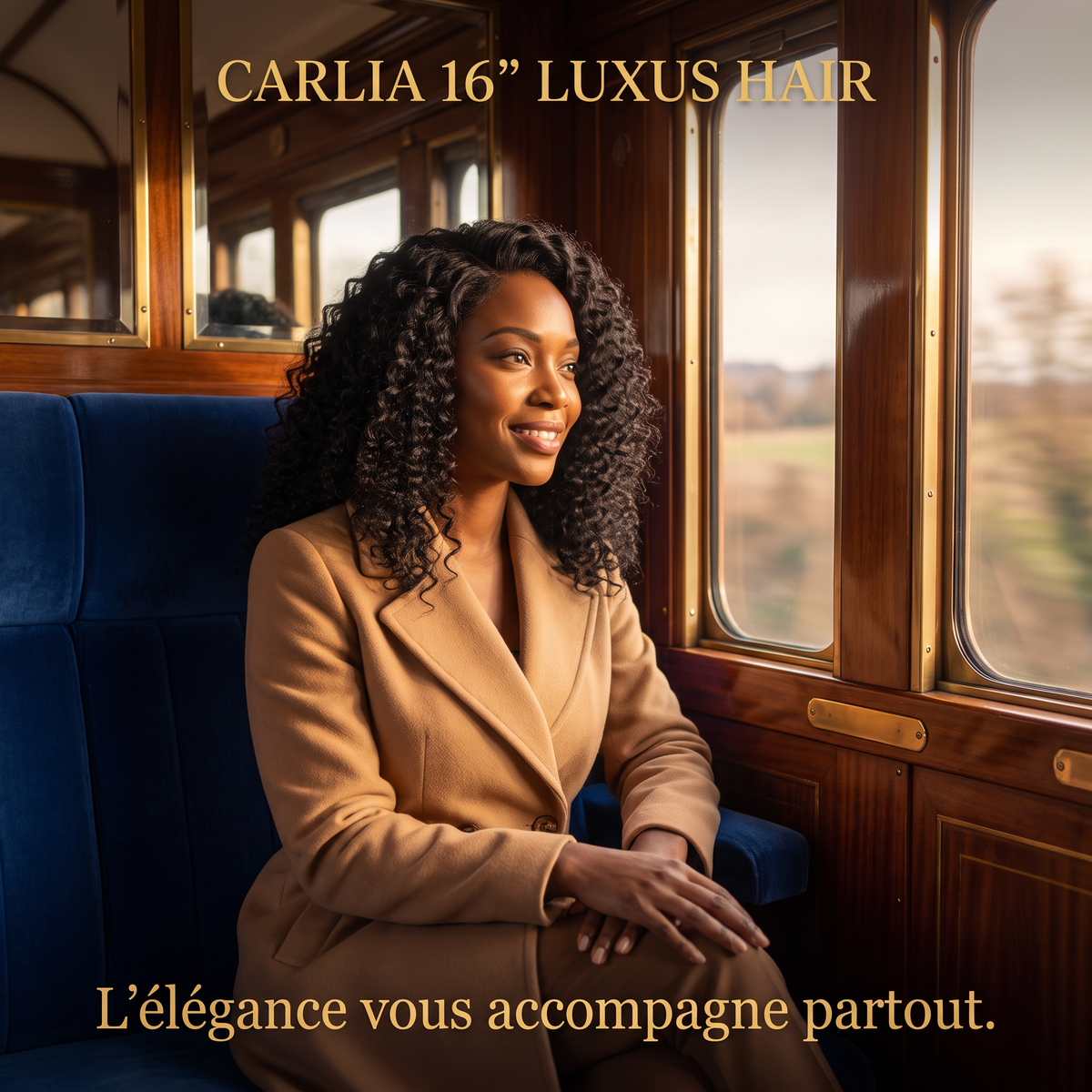 CARLIA 16″ by LUXUS HAIR — Perruque noire bouclée, volume généreux et glamour affirmé