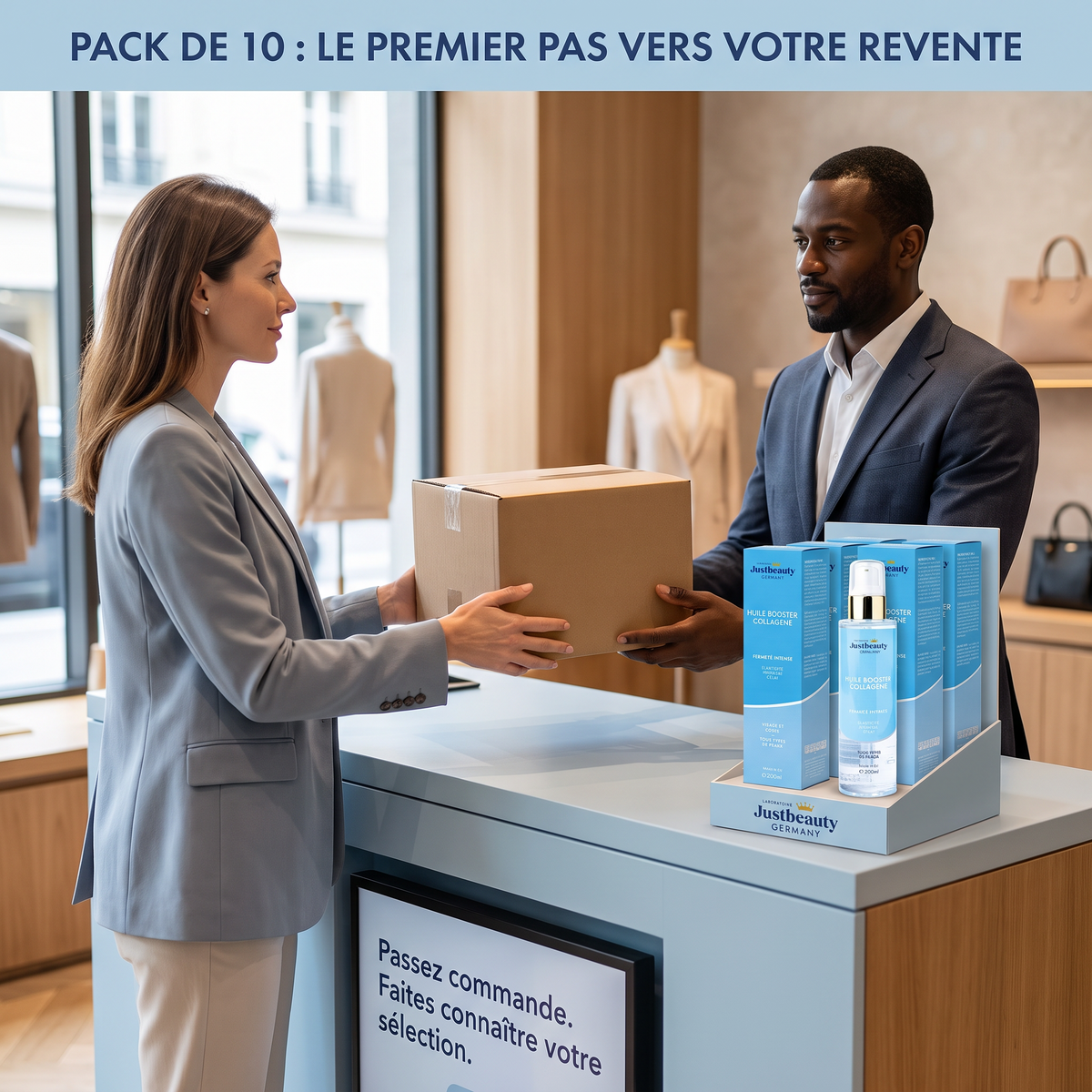 Pack Revendeur Huile Booster Collagène – 10 × 200 ml pour Transformer Votre Passion en Premières Ventes