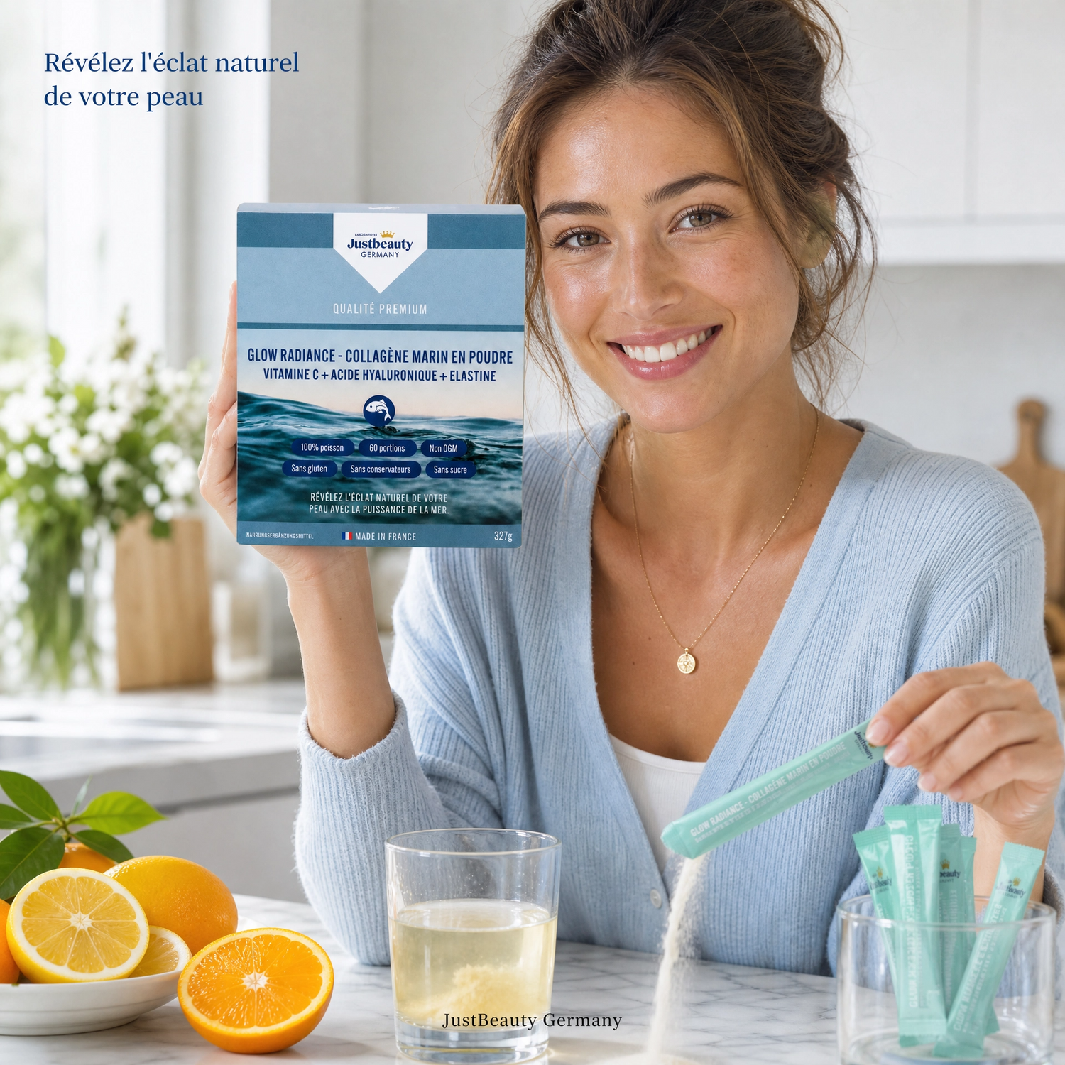 Pack Lancement Revendeur Glow Radiance – 10 Boîtes de Collagène Marin en Poudre