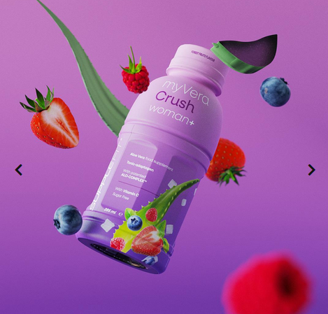 MYVERA CRUSH WOMAN + – VITALITÉ, ÉNERGIE & BIEN-ÊTRE FÉMININ – 6 × 285 ML