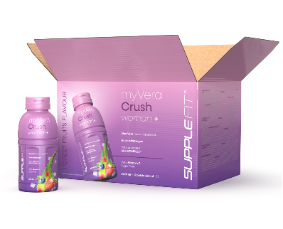 MYVERA CRUSH WOMAN + – VITALITÉ, ÉNERGIE & BIEN-ÊTRE FÉMININ – 6 × 285 ML