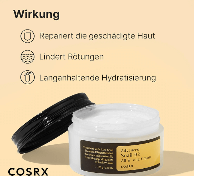 Crème réparatrice à la bave d'Escargot COSRX 100 ml