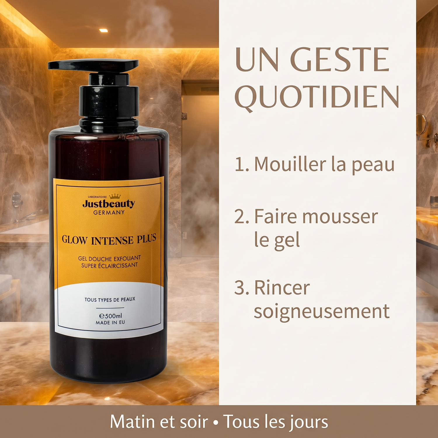 GlowExfoliant – SUPER AUFHELLENDES DUSCHGEL - 500ml