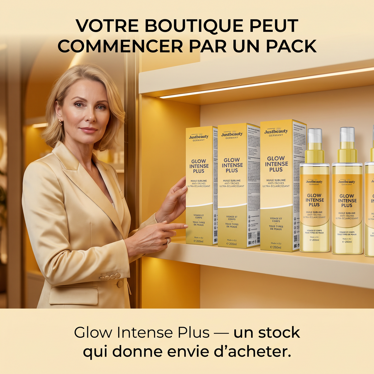 Pack Revendeur GLOW INTENSE PLUS – 10 Huiles Sublimes pour Faire de Votre Coup de Cœur une Activité