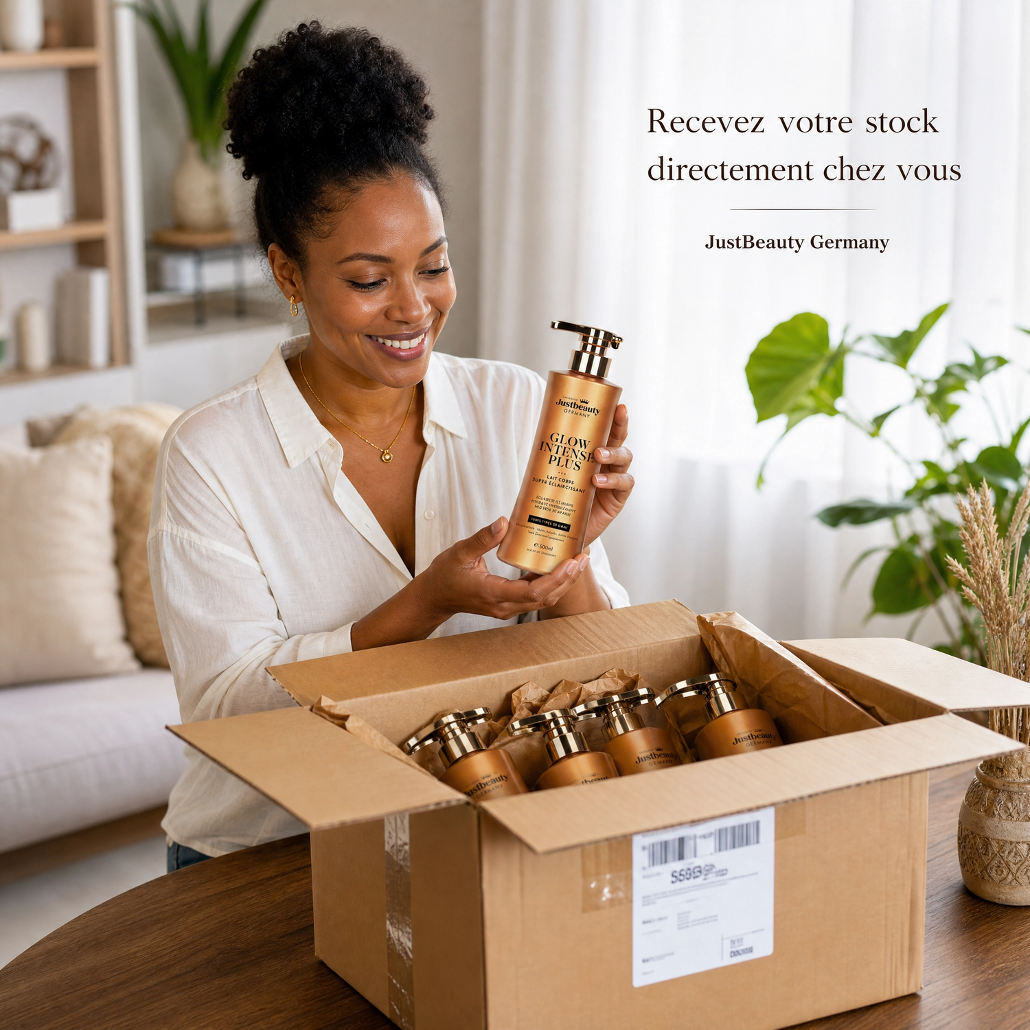 Pack Lancement Revendeur GLOW INTENSE PLUS – 10 Laits Corporels Éclat & Uniformité