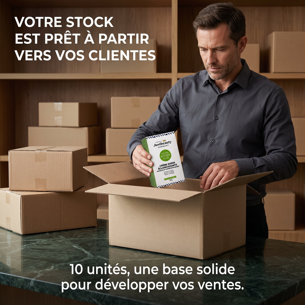 Pack Revendeur GLOW INTENSE PLUS – 10 Crèmes Zones Sombres - 100 g