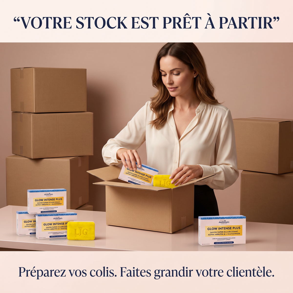 Pack Revendeur GLOW INTENSE PLUS – 10 Savons pour Passer de Client à Revendeur