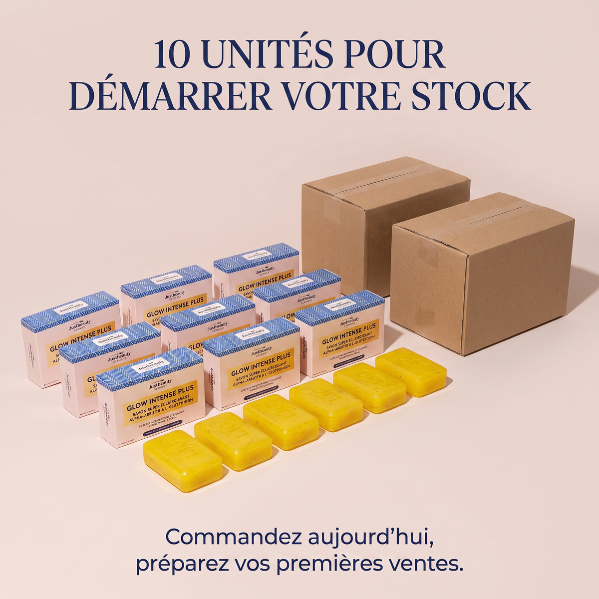 Pack Revendeur GLOW INTENSE PLUS – 10 Savons pour Passer de Client à Revendeur