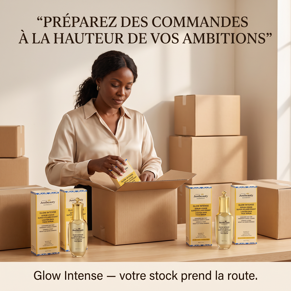 Pack Revendeur GLOW INTENSE PLUS – 10 Sérums Visage Éclat de 50 ml