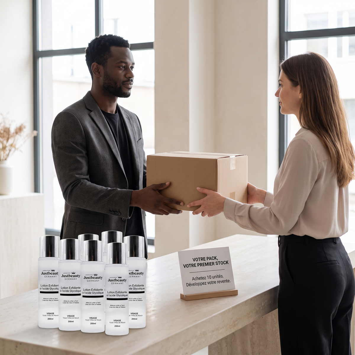 Pack Revendeur – 10 Lotions Exfoliantes à l’Acide Glycolique de 200 ml