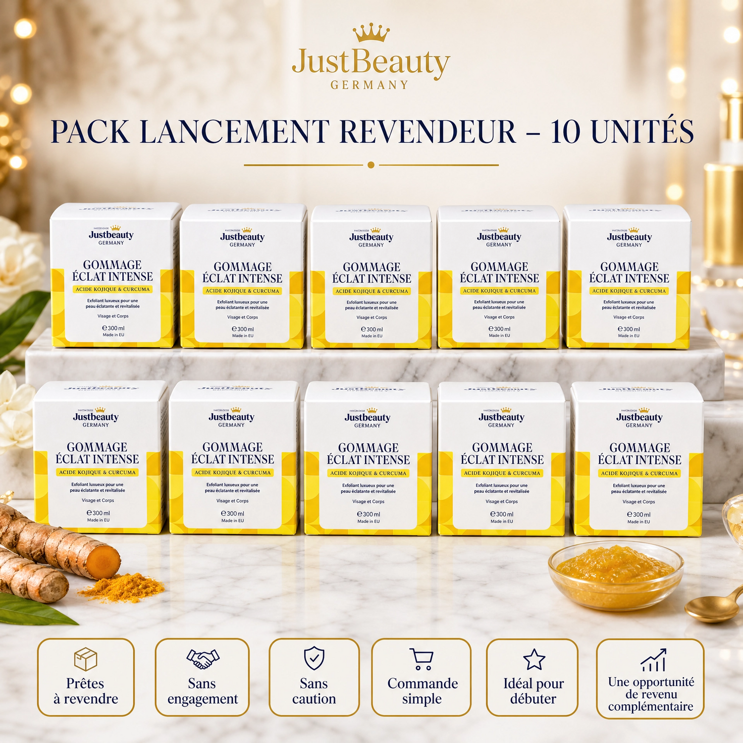 Pack Lancement Revendeur GOMMAGE ÉCLAT INTENSE – 10 Unités