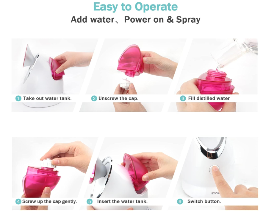 Sauna Facial à Vapeur Chaude, Hydratation et Soin du Visage SPA à Domicile