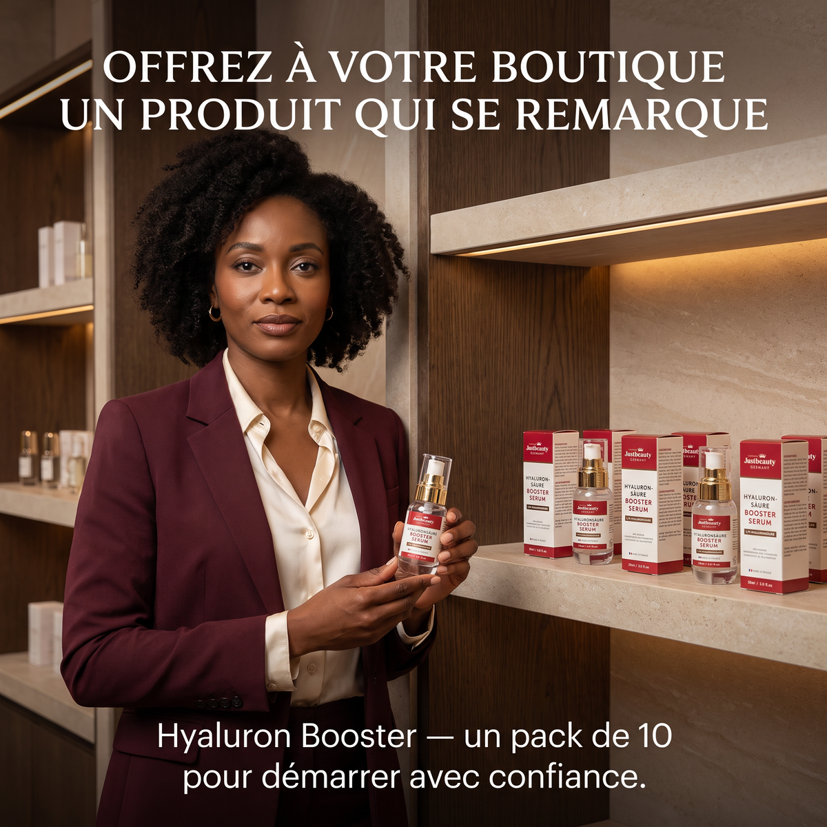 Pack  Revendeur – 10 Sérums Booster à l’Acide Hyaluronique de 30 ml