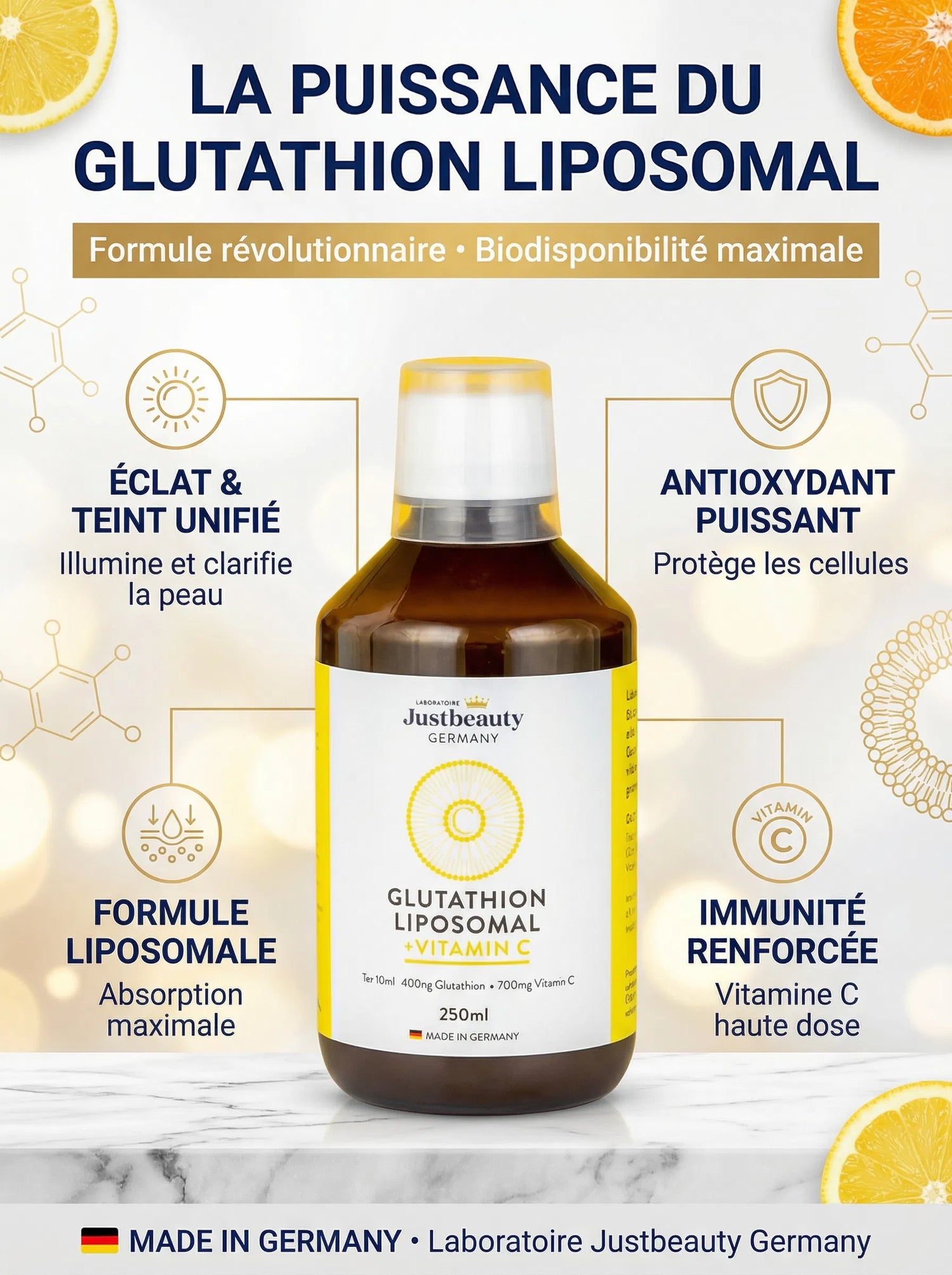 3-PACK LIPOSOMAL GLUTATHIONE + VITAMIN C (250ML*3)