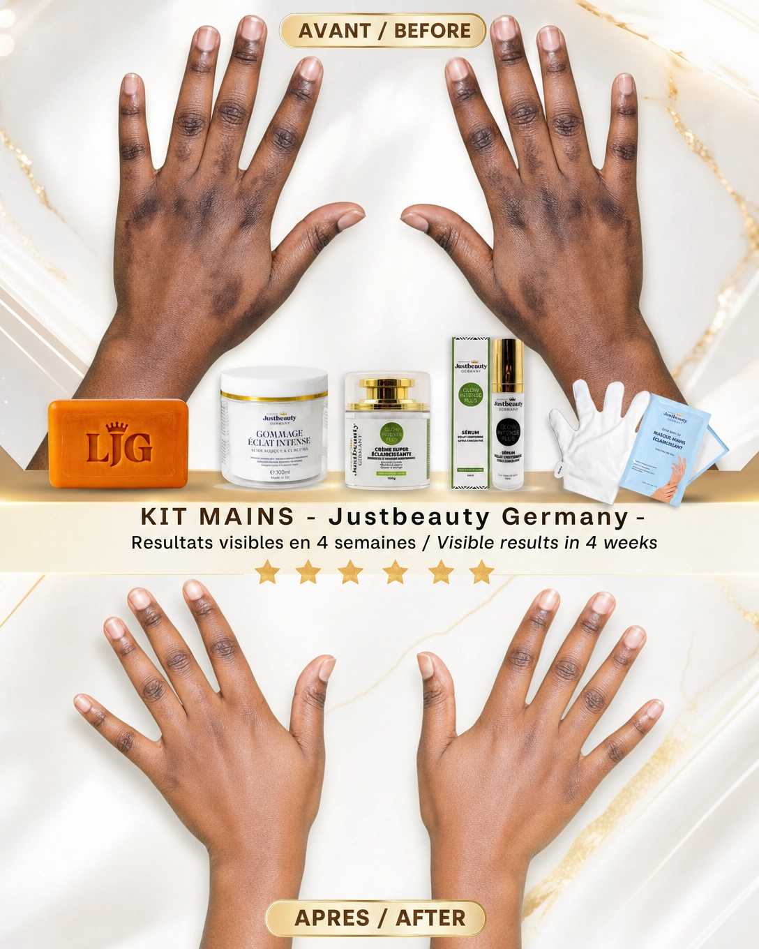 KIT RÉPARATEUR MAINS & PIEDS ABÎMÉS – SOIN INTENSIF 5 PCS