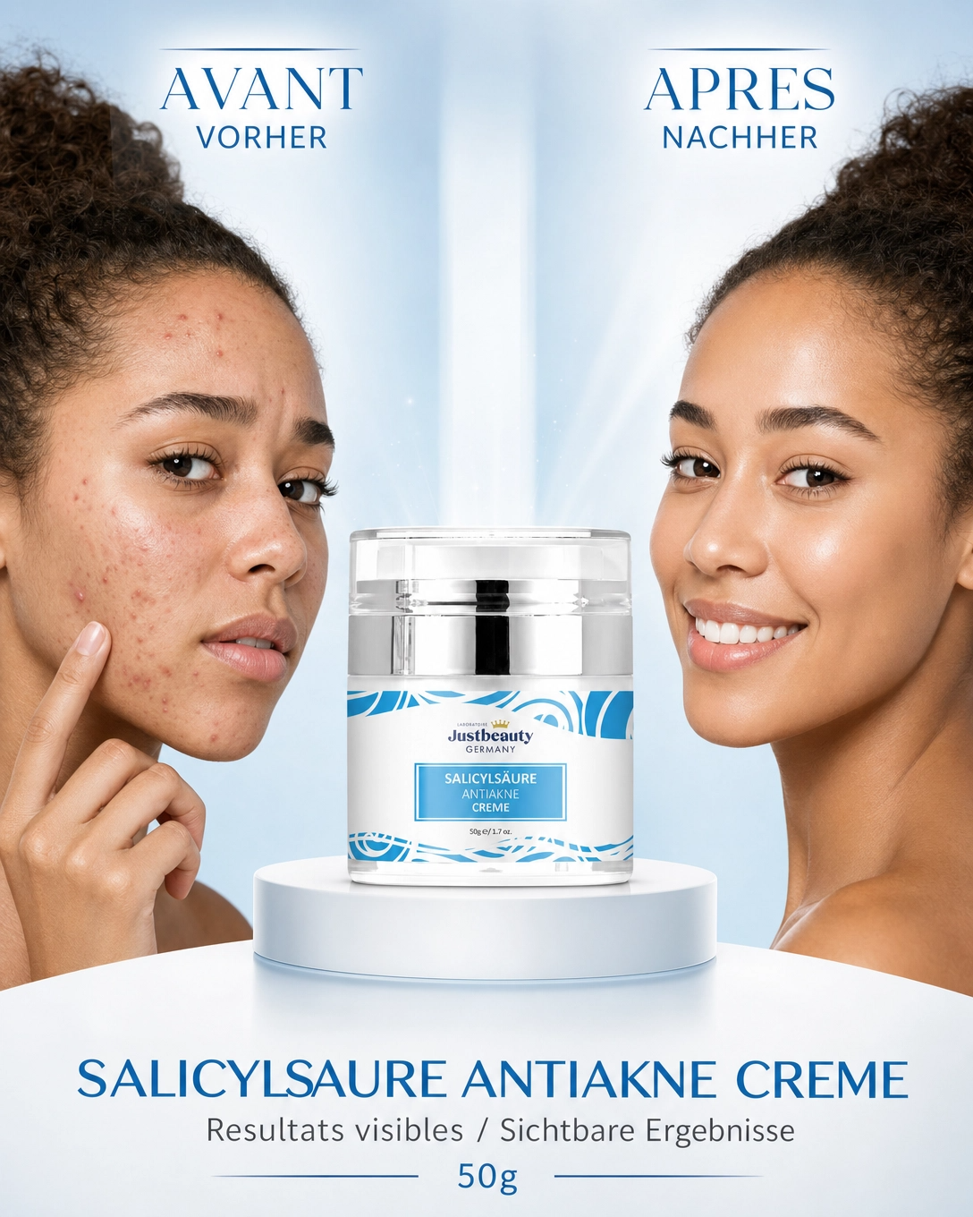 PURE SKIN SOLUTION – Gesichtscreme mit Salicylsäure (gegen Flecken und Unreinheiten) 50ML