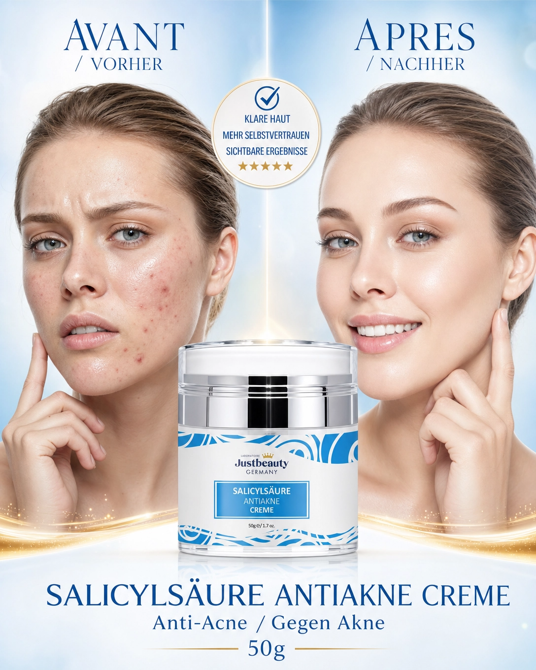 PURE SKIN SOLUTION – Gesichtscreme mit Salicylsäure (gegen Flecken und Unreinheiten) 50ML