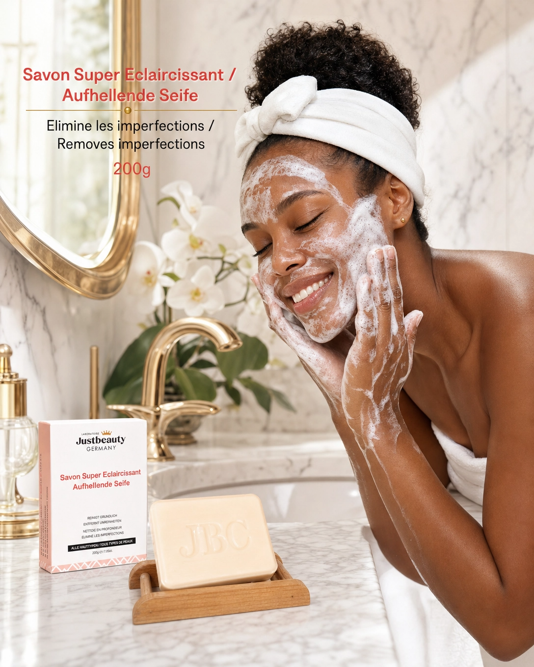 ÉCLAT ABSOLU – SAVON SUPER ÉCLAIRCISSANT À L’ALPHA-ARBUTINE 200G