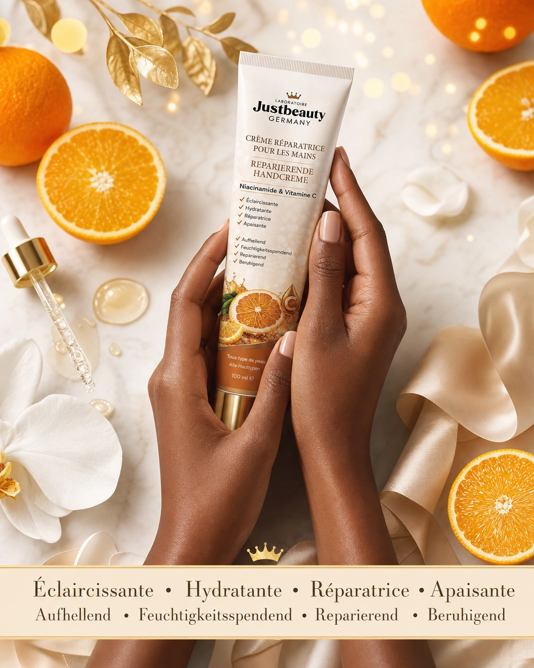 CRÈME MAINS RÉPARATRICE 2E GÉNÉRATION – DES MAINS PLUS DOUCES, PLUS LISSES, PLUS ÉCLATANTES 100ml