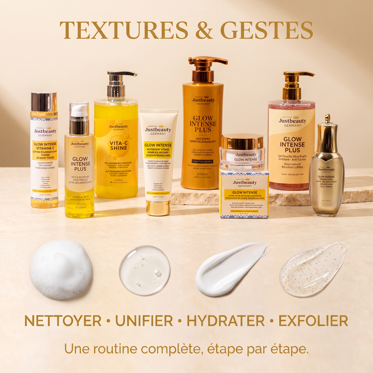 GLOW INTENSE PLUS – KIT GLOW MAX 8 PIÈCES – ROUTINE SUPER ÉCLAIRCISSANTE VISAGE & CORPS