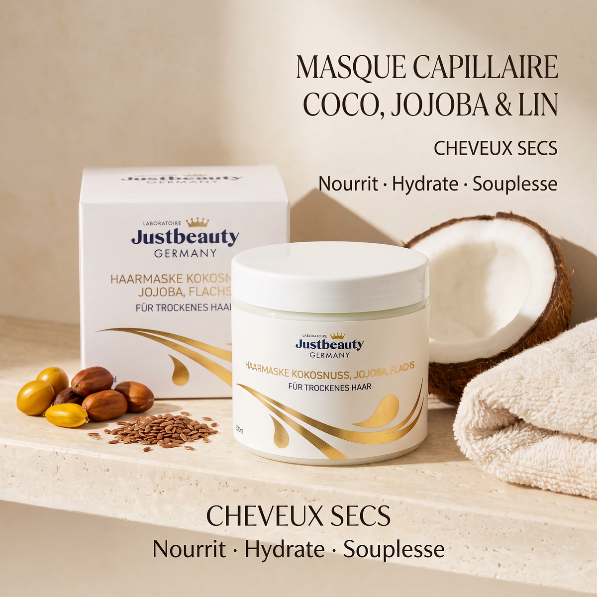 MASQUE CAPILLAIRE NUTRITIVE À L'HUILE DE COCO 200ML