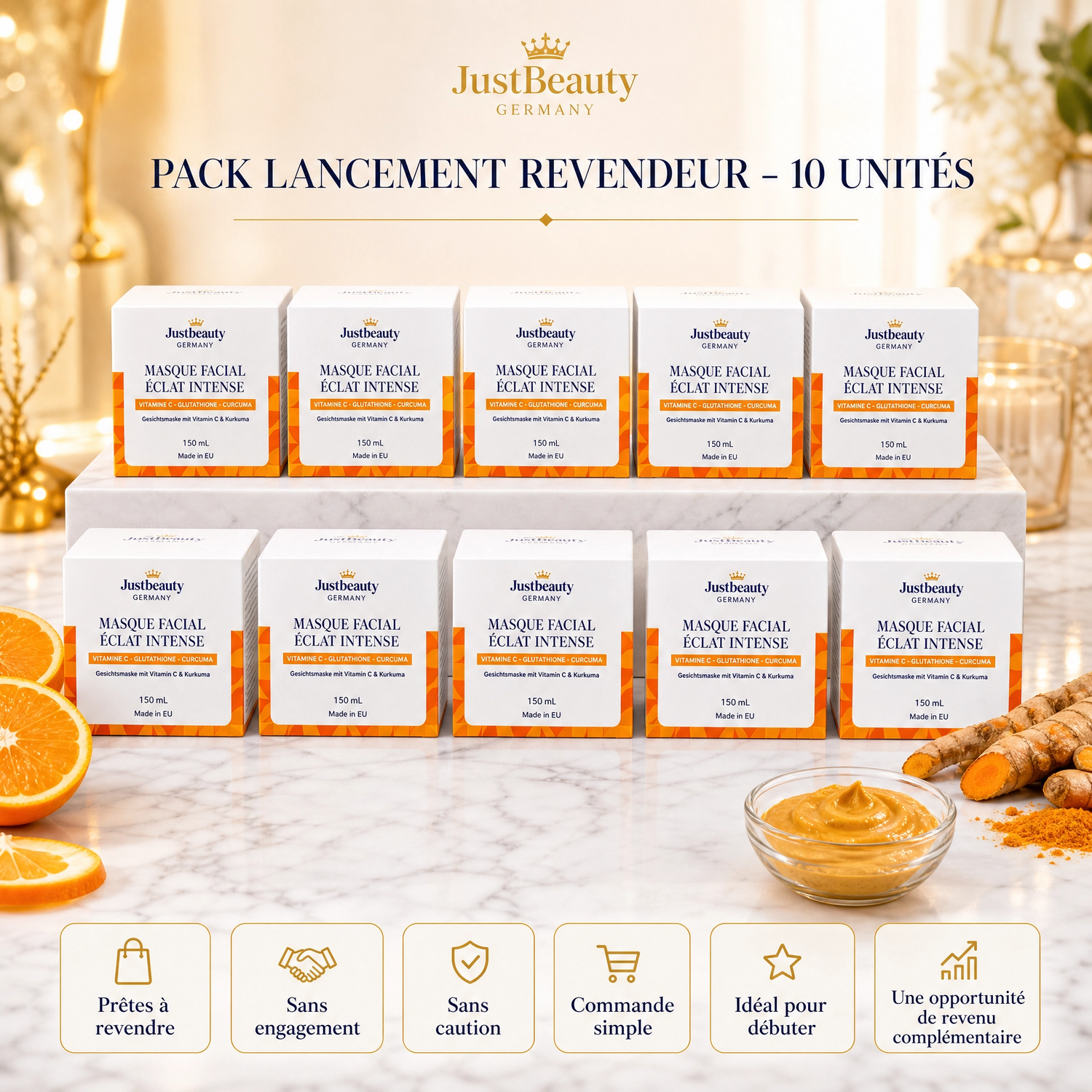 Pack Lancement Revendeur MASQUE ÉCLAT INTENSE – 10 Unités
