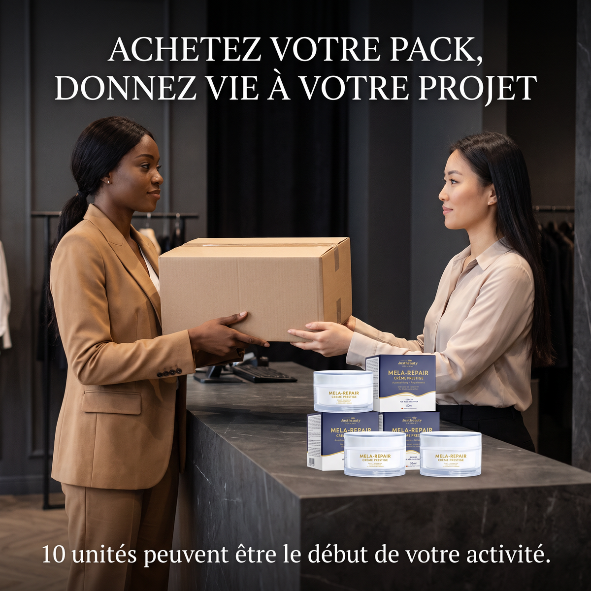 Pack Revendeur MELA-REPAIR – 10 Crèmes Prestige Visage de 50 ml