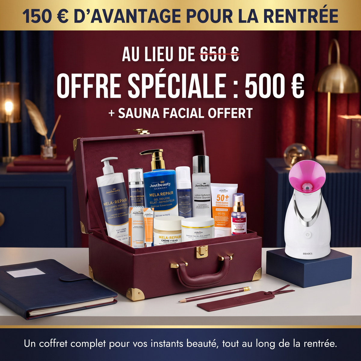 MELA REPAIR ULTIMATE – COFFRET CORRECTION ABSOLUE VISAGE & CORPS – 15 Pièces