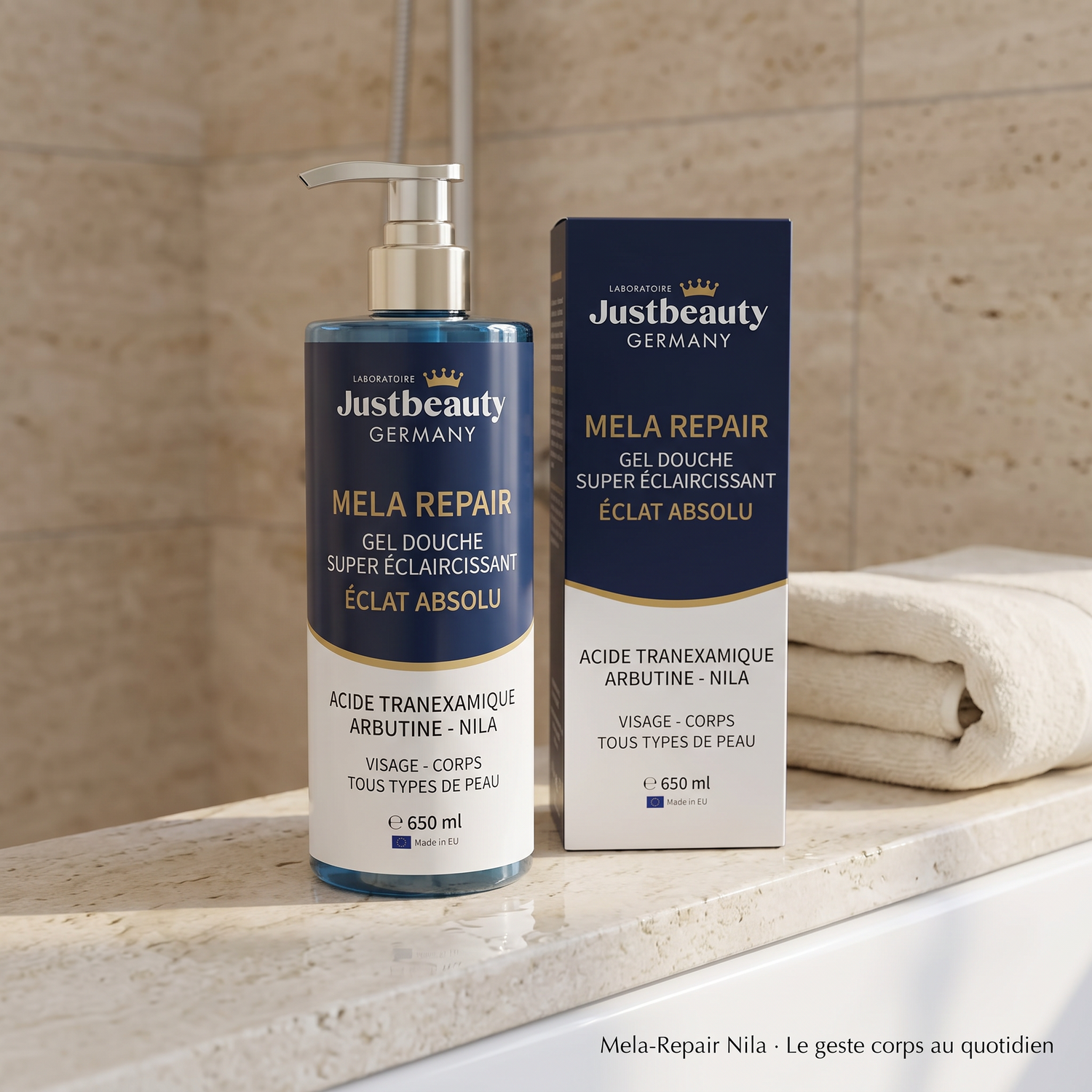 NILA SUPRA-AUFHELLENDE DUSCHGEL – DAS RITUAL, DAS DIE HAUT VERWANDELT  650ML