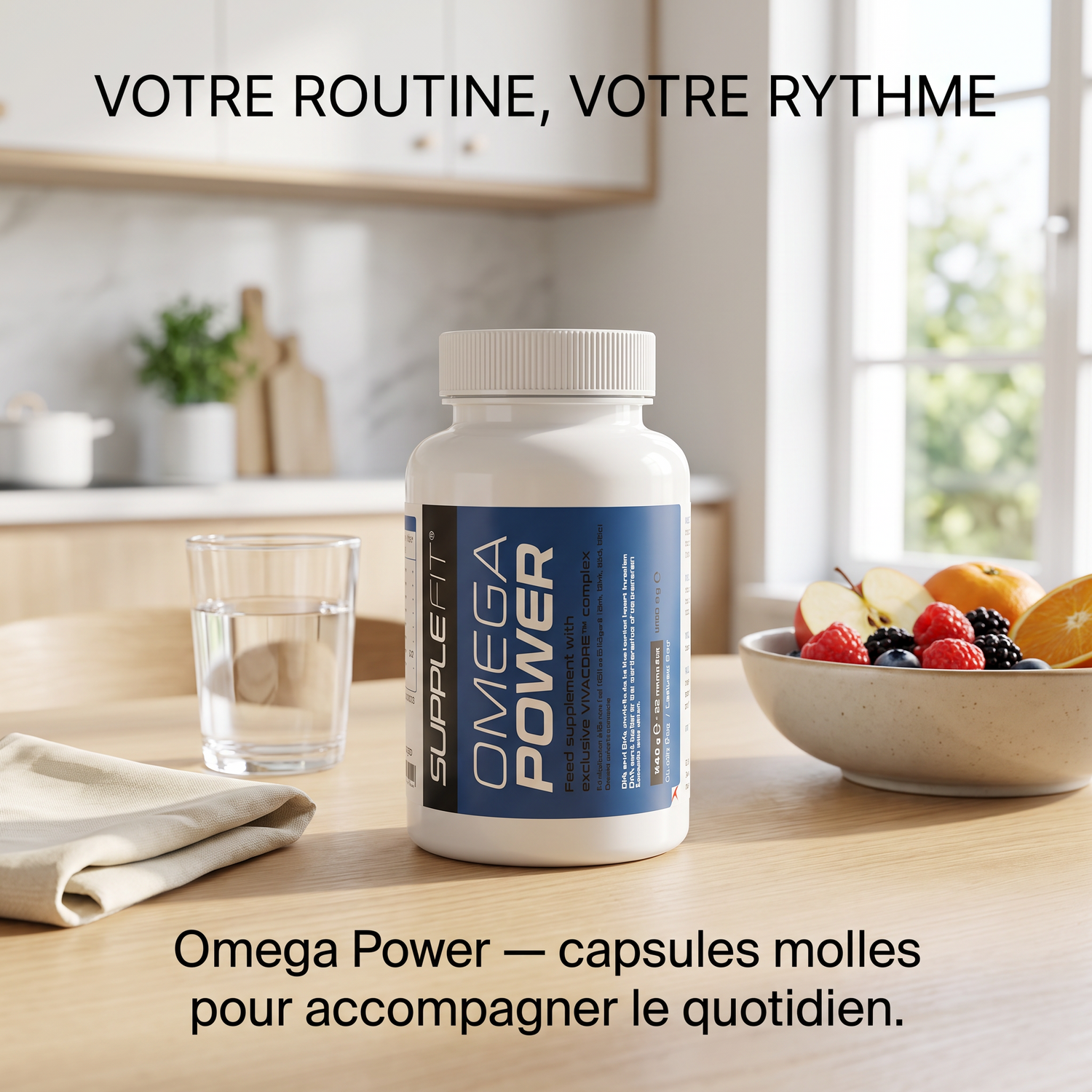 OMEGAPOWER VIVACORE™ – Omega-3 EPA & DHA + Coenzym Q10, Vitamin E & Lycopin