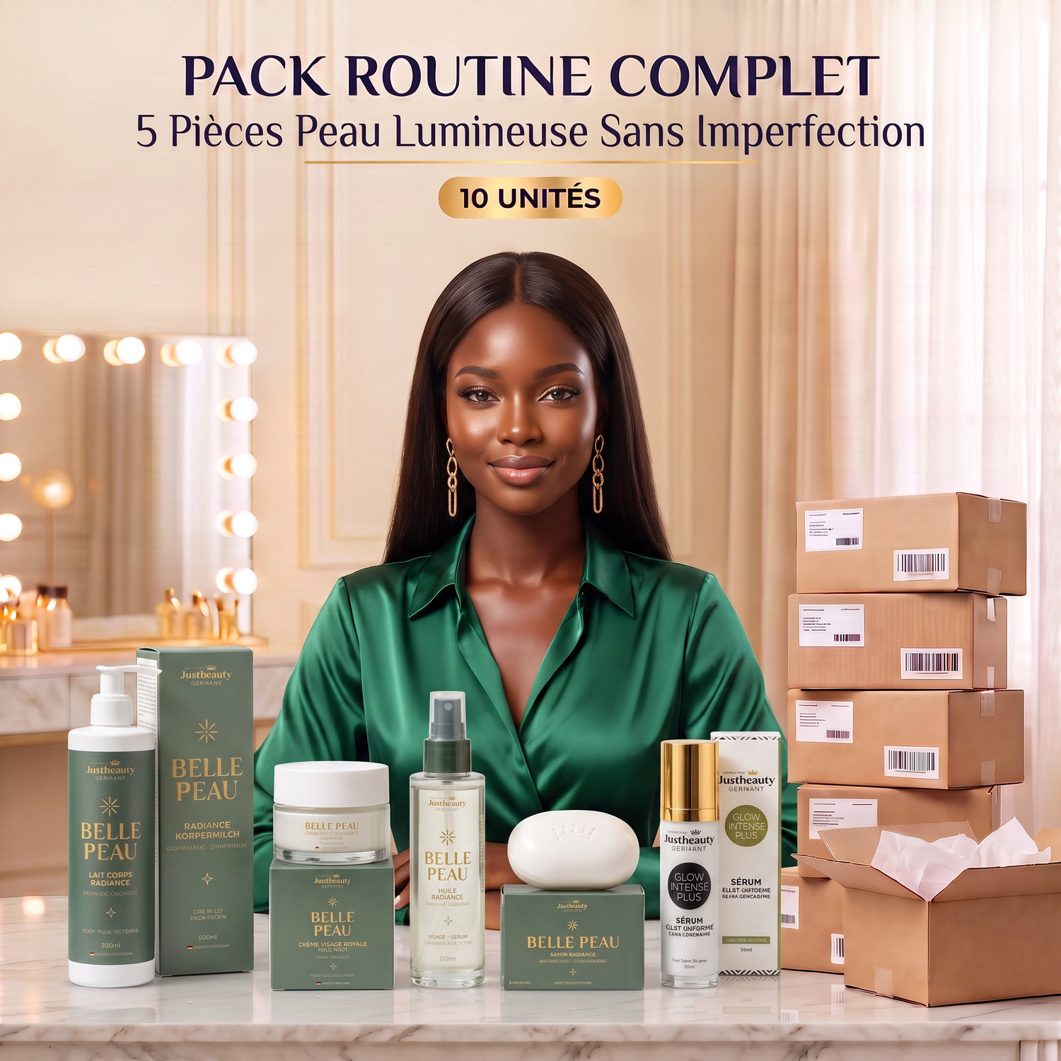 Pack Lancement Revendeur BELLE PEAU – 10 Coffrets de 4 Soins