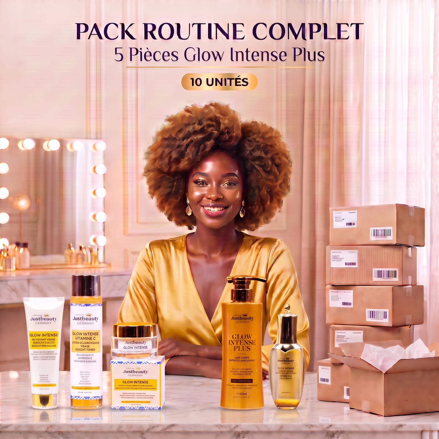Pack Lancement Revendeur GLOW INTENSE – 10 Coffrets Routine