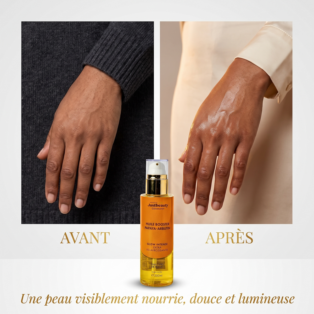 PERLE RARE HUILE DE SOIN ÉCLAIRCISSANTE À LA PAPAYE & À L’ALPHA-ARBUTINE 200 ML